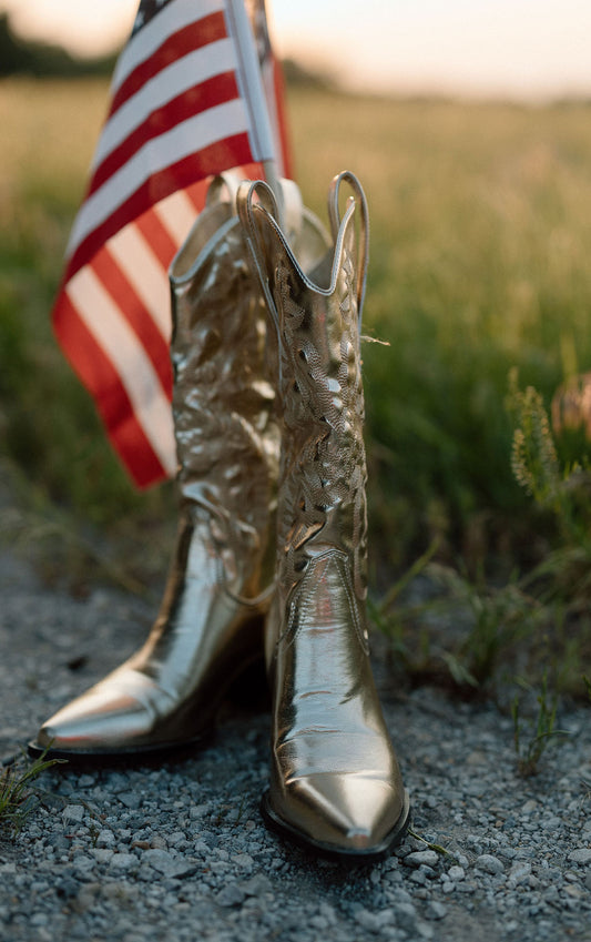Gold Show Stopper Cowgirl Boots
