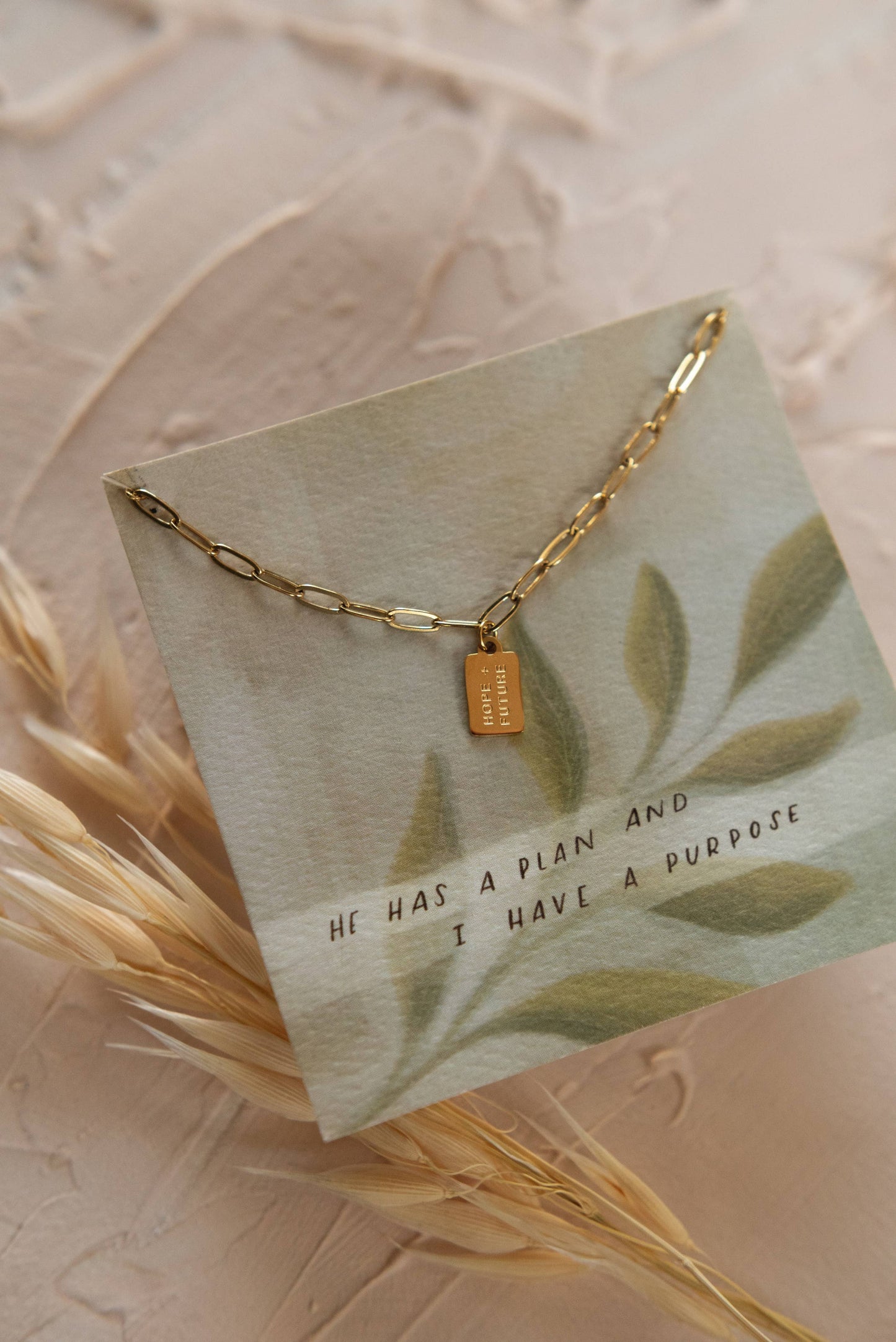 Dear Heart - Hope + Future Mini Tag Necklace | Christian Jewelry