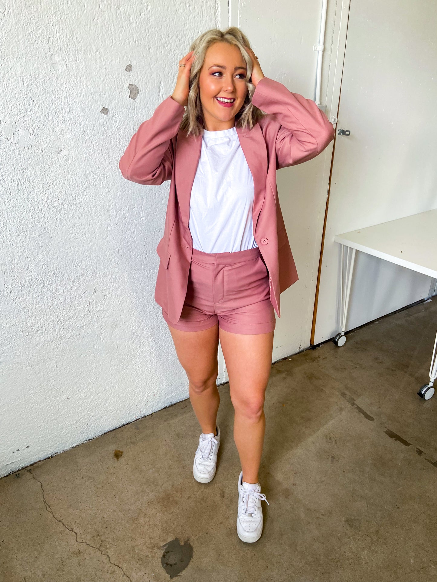 In Charge Blazer and Shorts Set