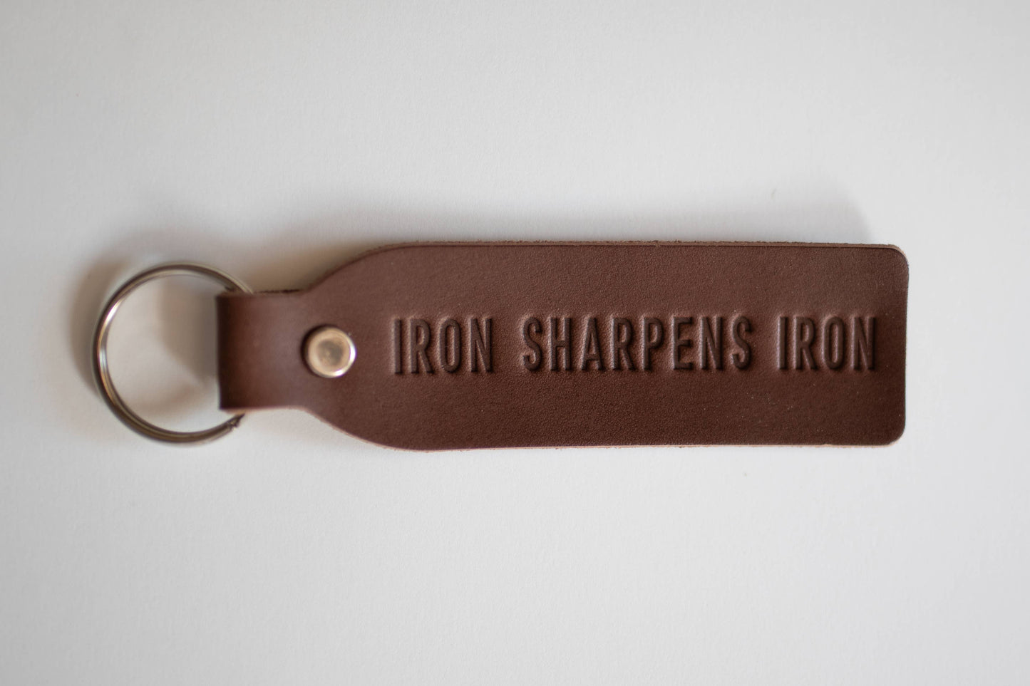 Dear Heart - Iron Sharpens Iron Key Fob | Christian Keychain | Gift
